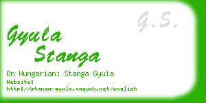 gyula stanga business card